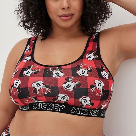 Torrid SCOOP BRALETTE DISNEY MICKEY MOUSE BUFFALO PLAID - Picture 1 of 8